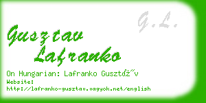 gusztav lafranko business card